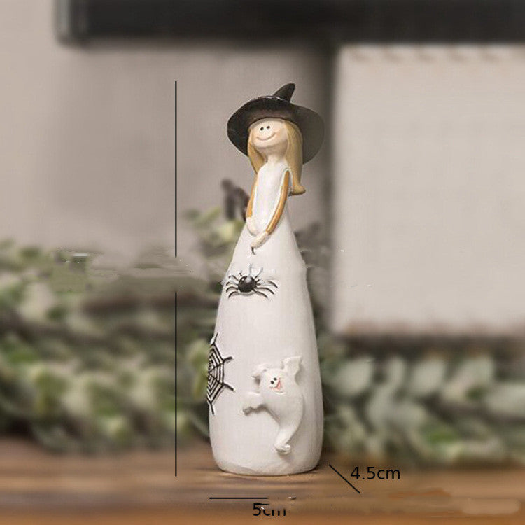 Halloween Witch Decoration Trio Resin Craft