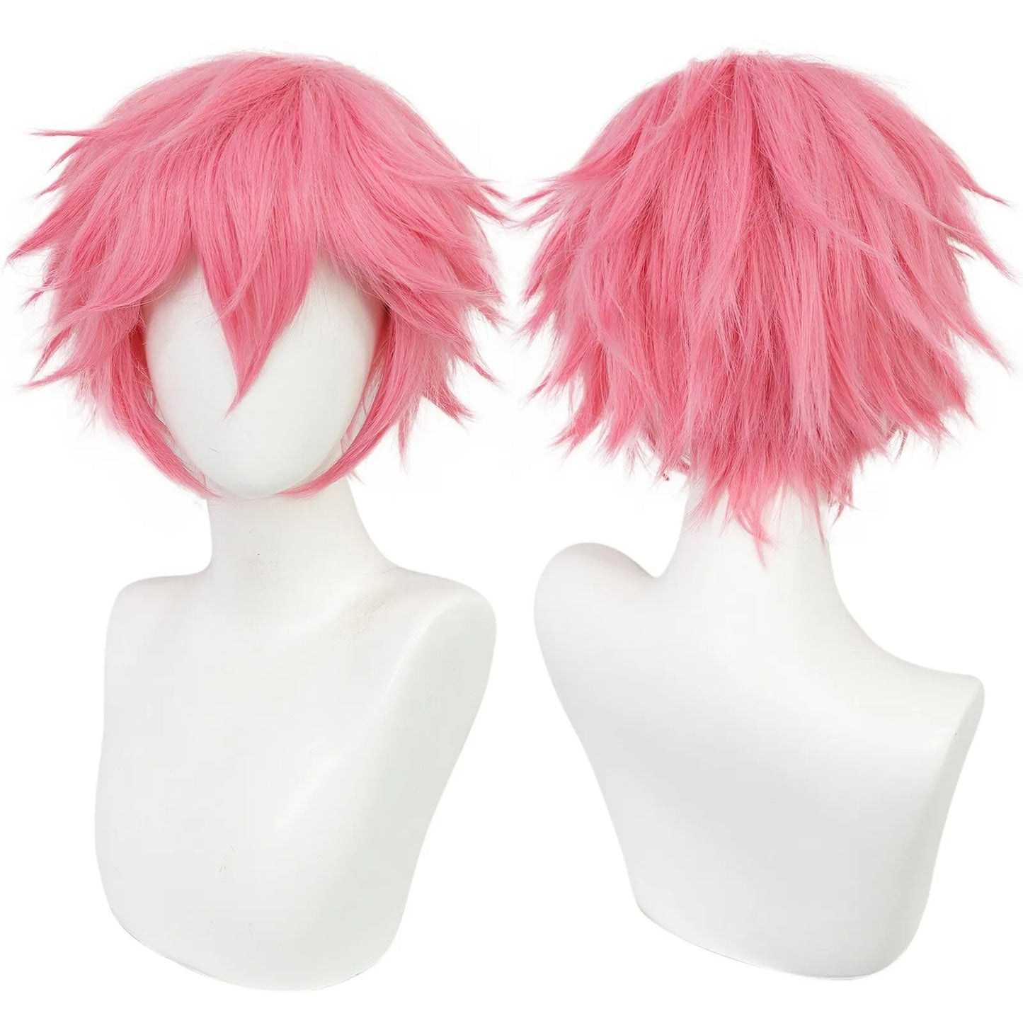 Perruque courte et raide pour cosplay | Fibre synthétique résistante à la chaleur de 4 à 16 pouces pour Halloween et événements à thème