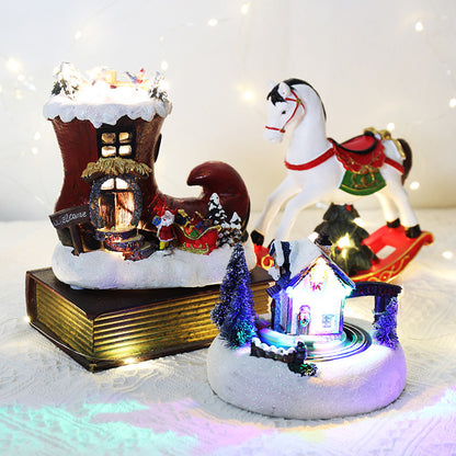 Christmas Decorative Resin House Electric