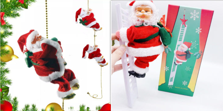 Santa Claus Climbing Ladder Decoration