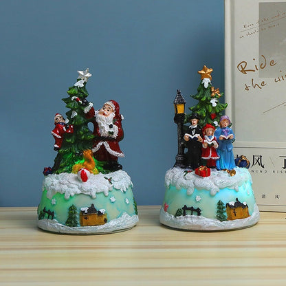 Christmas Music Luminous House Resin Crafts