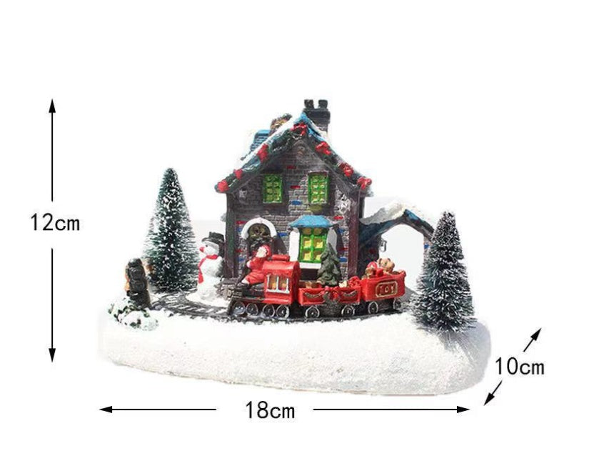 Christmas Luminous Small House Decoration