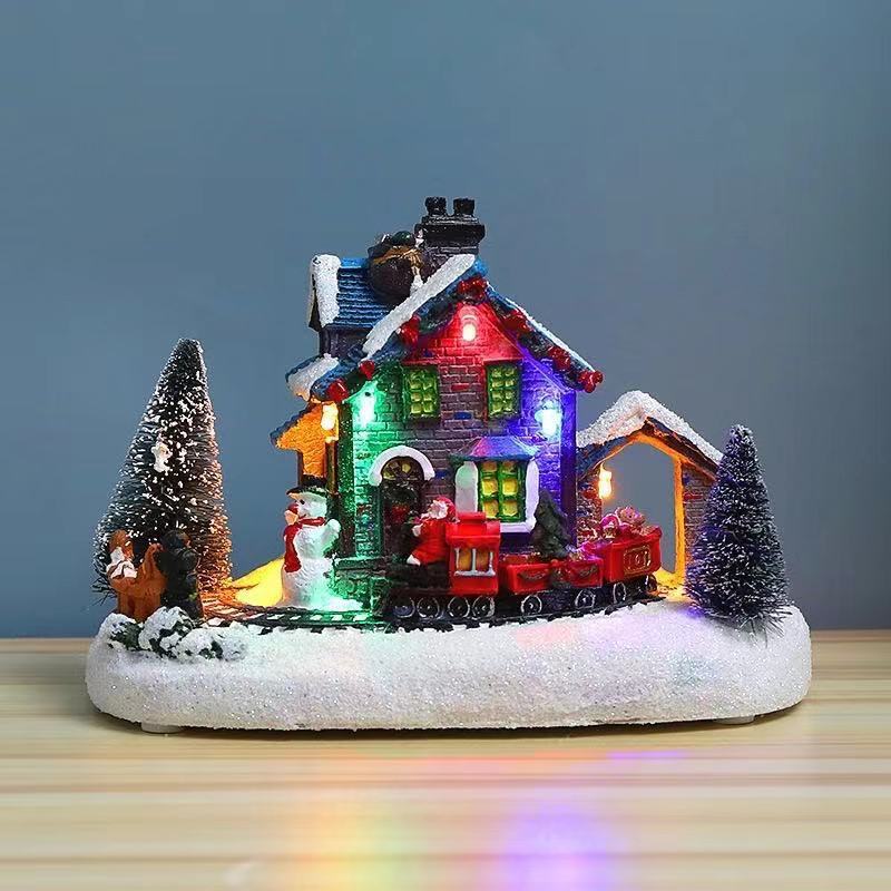 Christmas Luminous Small House Decoration