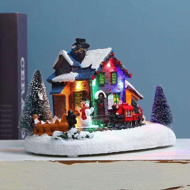 Christmas Luminous Small House Decoration