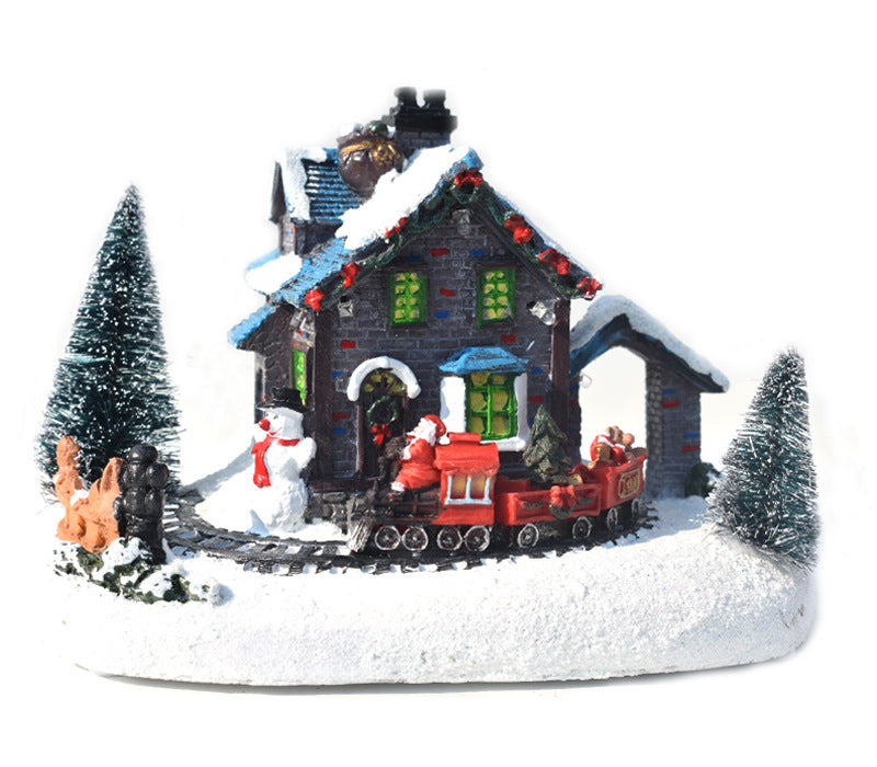 Christmas Luminous Small House Decoration