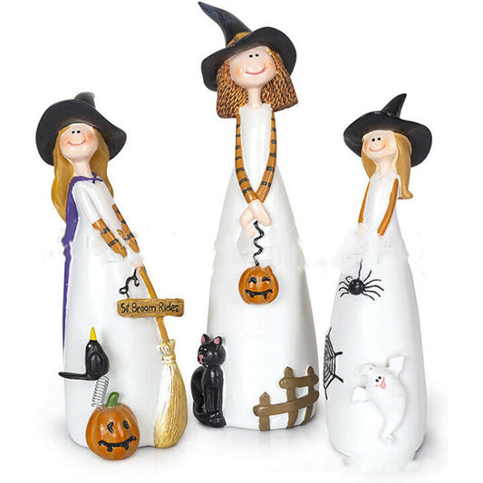 Halloween Witch Decoration  Trio Resin Craft
