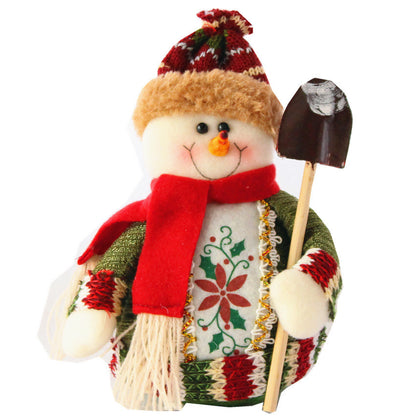 Flannel Christmas Snowman Ornament