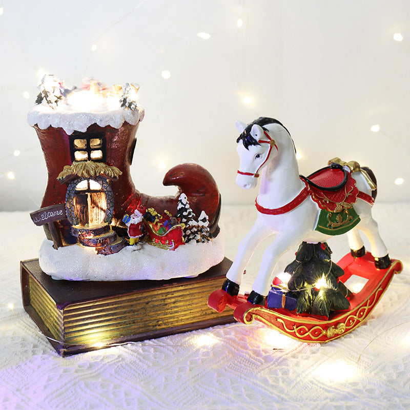 Christmas Decorative Resin House Electric