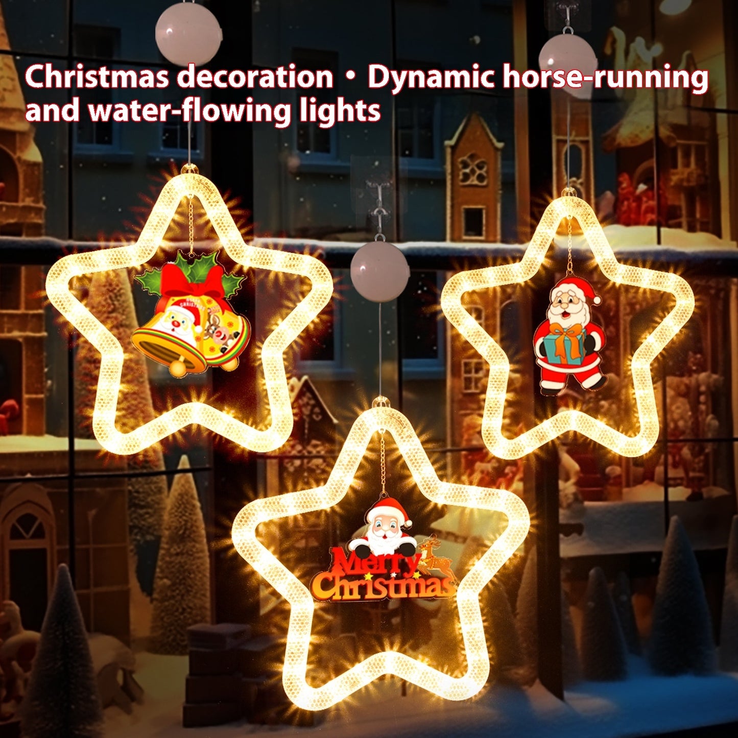 LED Christmas Star Window Pendant