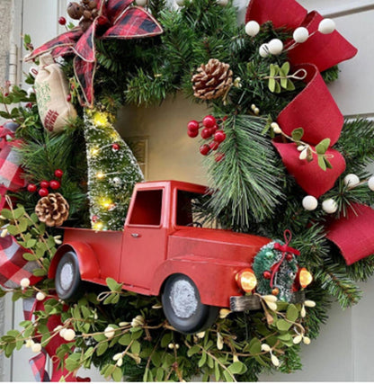 Rattan Circle Simulation Christmas Wreath Door Hanging Wreath Pendant