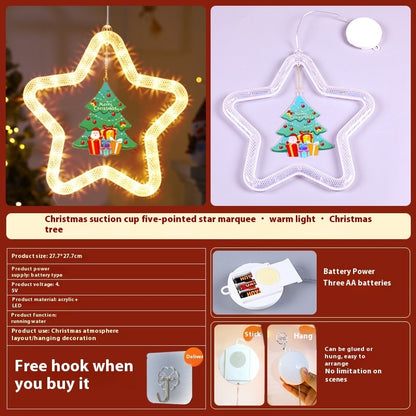 LED Christmas Star Window Pendant
