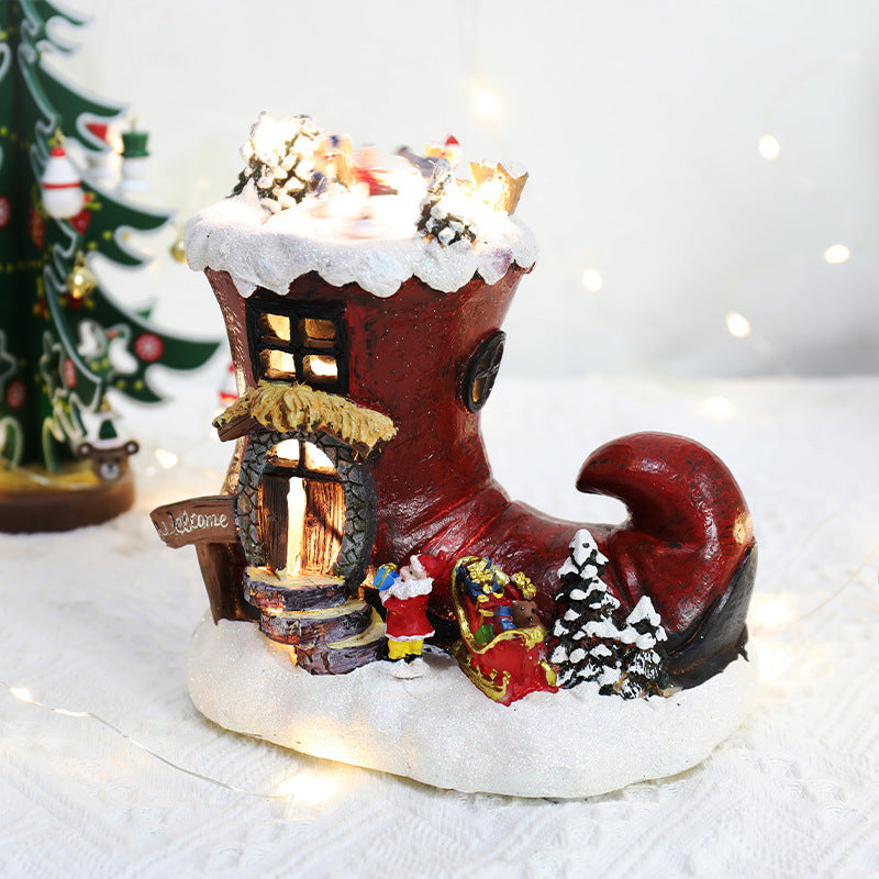 Christmas Decorative Resin House Electric