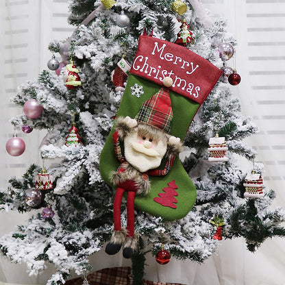 Large 3D Christmas Plush Stocking