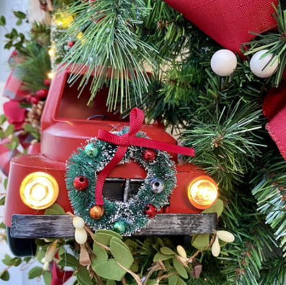 Rattan Circle Simulation Christmas Wreath Door Hanging Wreath Pendant