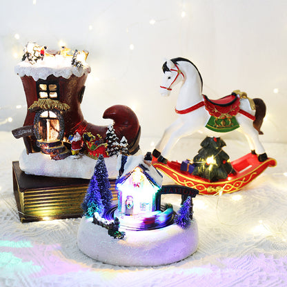 Christmas Decorative Resin House Electric
