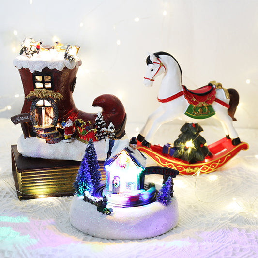 Christmas Decorative Resin House Electric