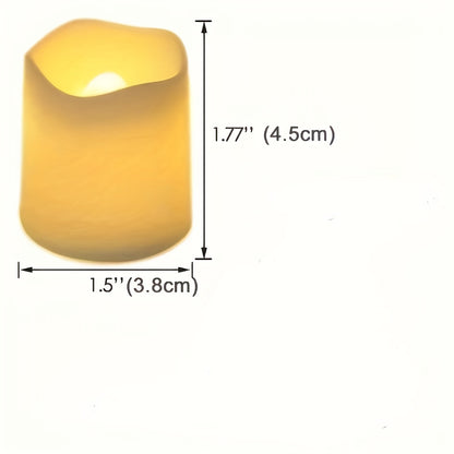 12/24pcs Battery Operated LED Tea Lights | Warm White for Wedding, Festival, Halloween & Christmas Decorations