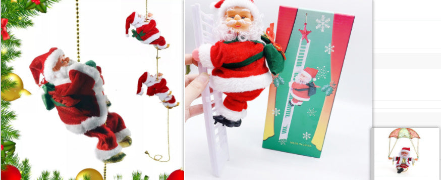 Santa Claus Climbing Ladder Decoration