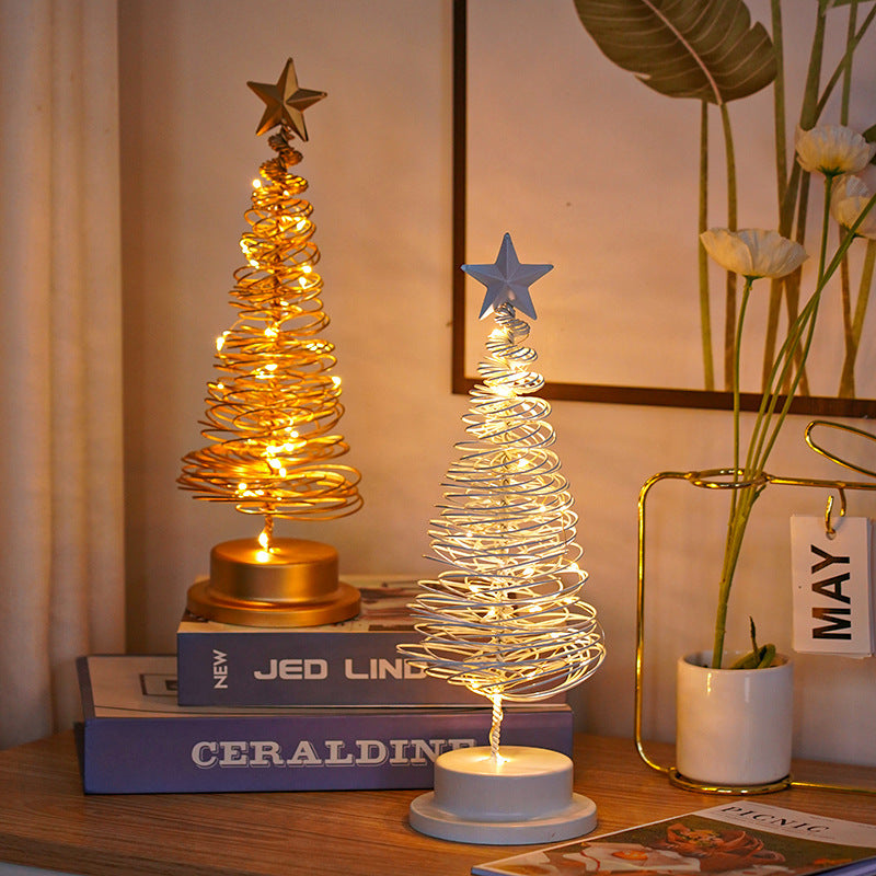 LED Spiral Christmas Tree Table Light