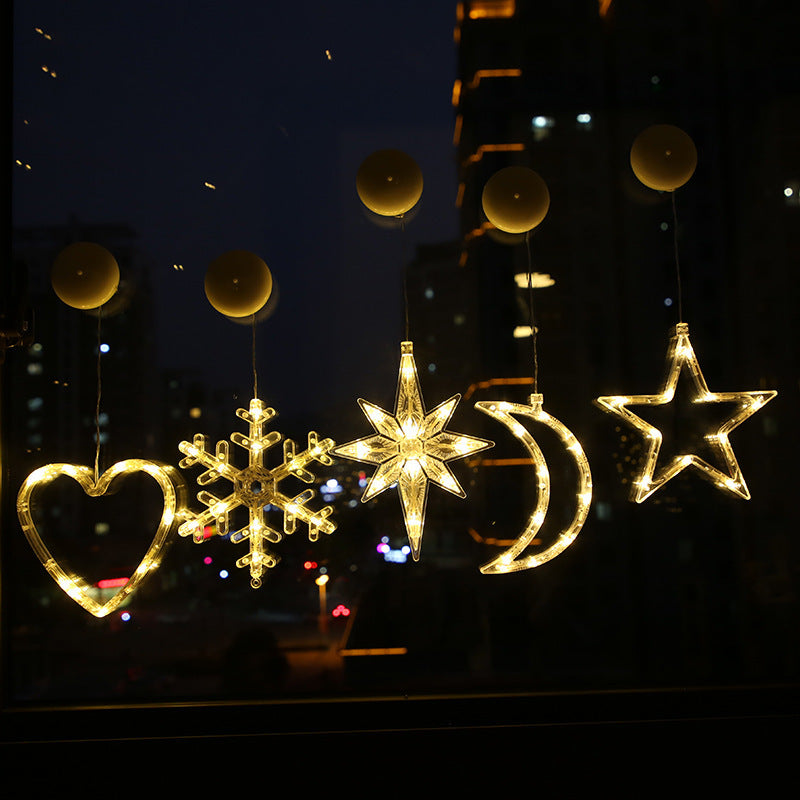 Christmas Star Curtain Lights