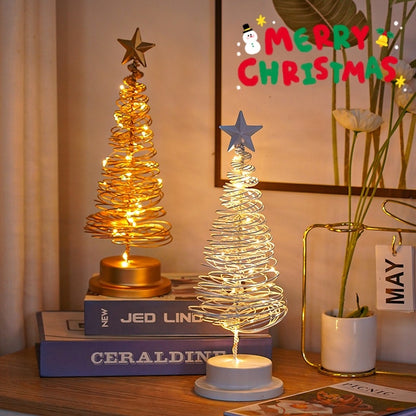 LED Spiral Christmas Tree Table Light