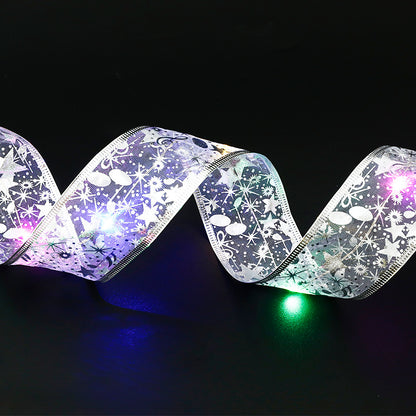 LED Christmas Ribbon Bow Fairy Lights