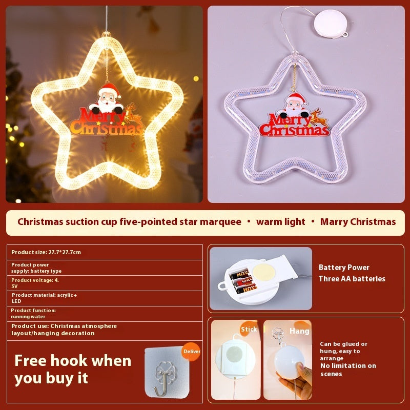 LED Christmas Star Window Pendant