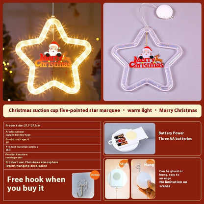 LED Christmas Star Window Pendant