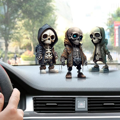 Halloween Skeleton Figurine – Resin Skull Decoration for Home & Party