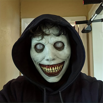 Masque terrifiant en latex pour Halloween | Accessoire de costume de jeu de rôle d'horreur amusant, parfait pour les fêtes et les cadeaux