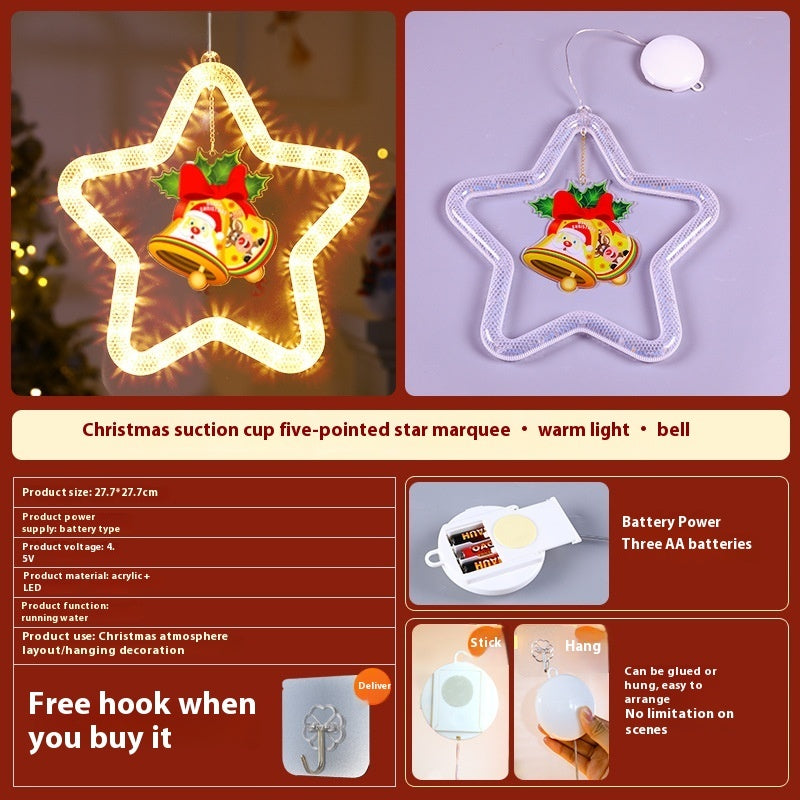 LED Christmas Star Window Pendant