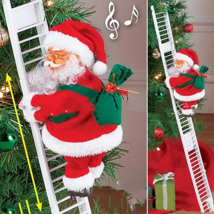 Santa Claus Climbing Ladder Decoration
