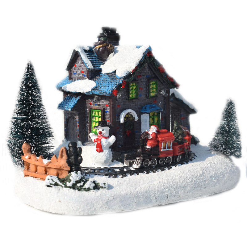 Christmas Luminous Small House Decoration