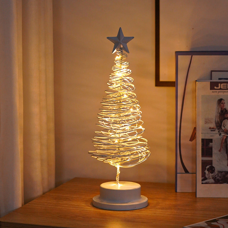 LED Spiral Christmas Tree Table Light