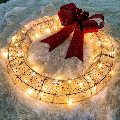 Luxury LED Christmas Wreath (50cm)