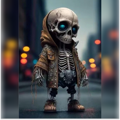 Halloween Skeleton Figurine – Resin Skull Decoration for Home & Party