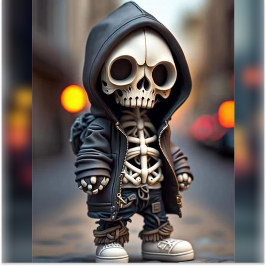 Halloween Skeleton Figurine – Resin Skull Decoration for Home & Party