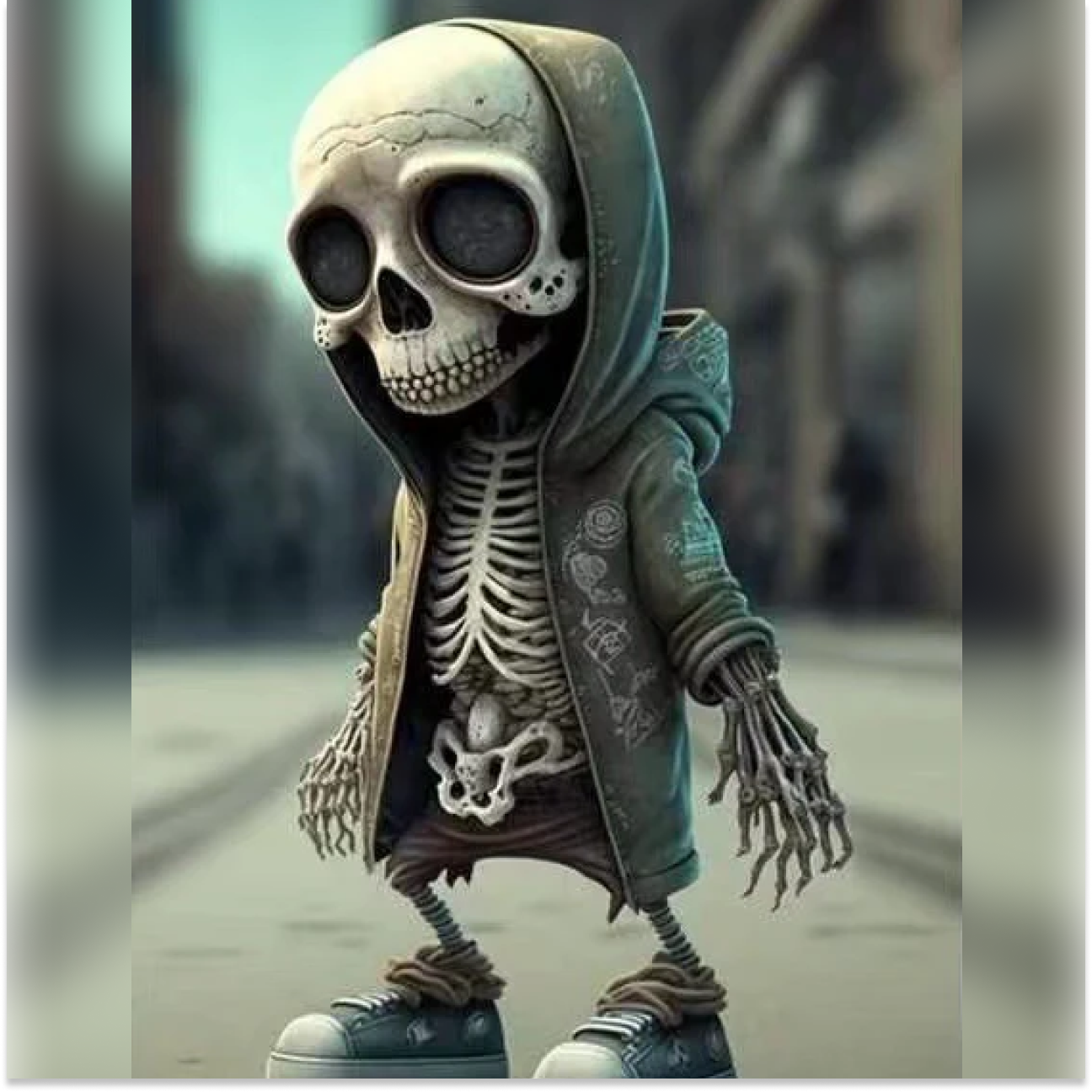 Halloween Skeleton Figurine – Resin Skull Decoration for Home & Party