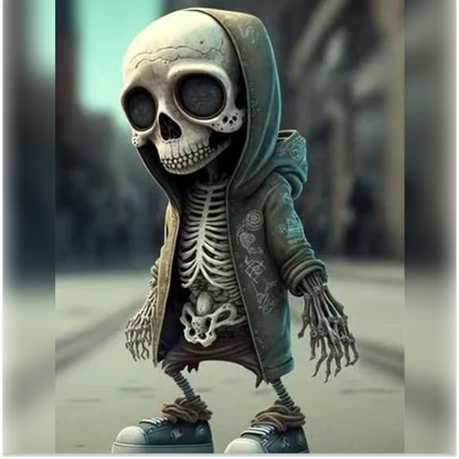 Halloween Skeleton Figurine – Resin Skull Decoration for Home & Party
