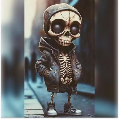 Halloween Skeleton Figurine – Resin Skull Decoration for Home & Party