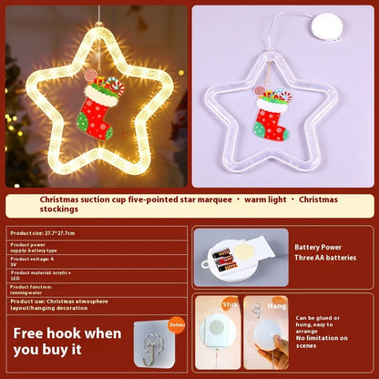 LED Christmas Star Window Pendant
