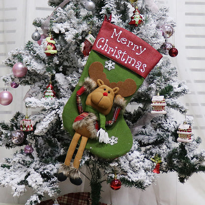 Large 3D Christmas Plush Stocking
