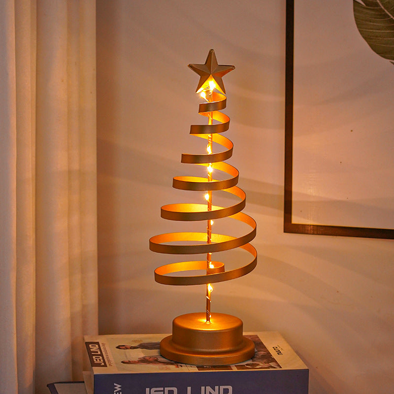 LED Spiral Christmas Tree Table Light