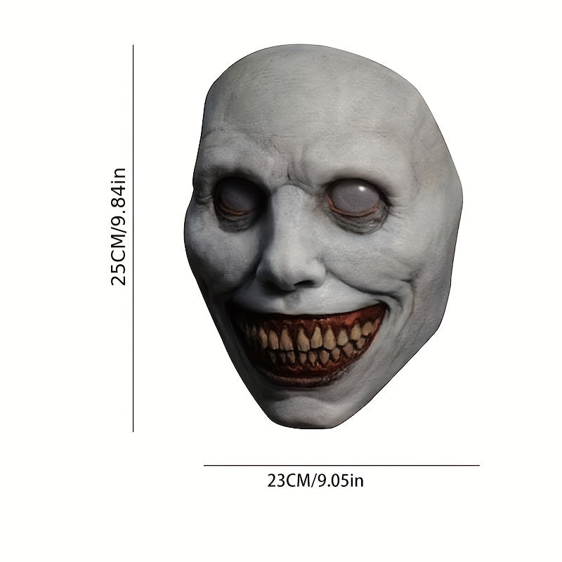 Masque terrifiant en latex pour Halloween | Accessoire de costume de jeu de rôle d'horreur amusant, parfait pour les fêtes et les cadeaux
