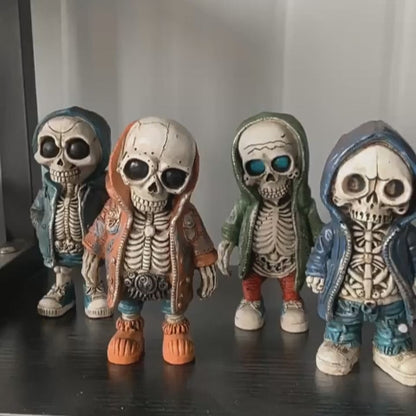 Halloween Skeleton Figurine – Resin Skull Decoration for Home & Party
