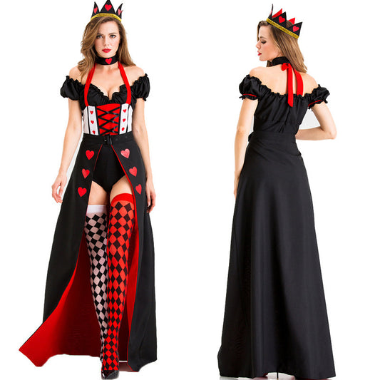 Queen of Hearts Halloween costume complete dress set for cosplay